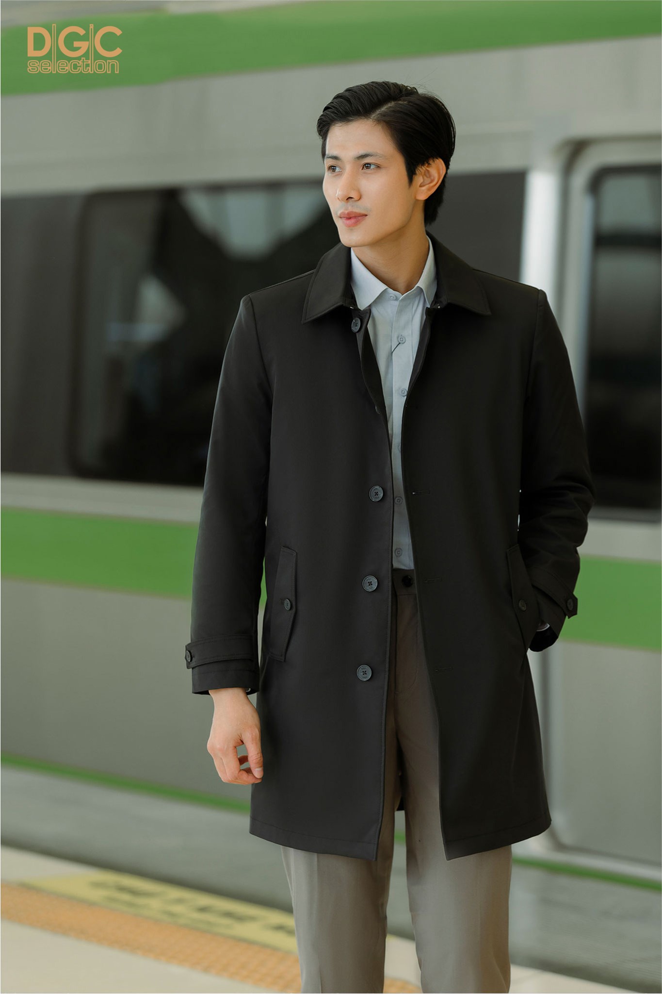 Ảnh của Áo măng tô 3 lớp dáng dài